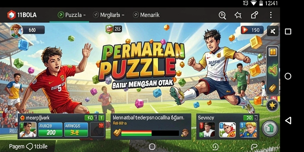 Tampilan gameplay <strong>11BOLA</strong> dengan teka-teki menantang dan grafis menarik.