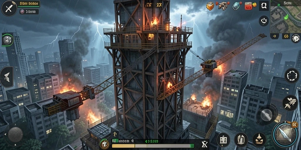 Screenshot gameplay 5ZK yang menampilkan aksi Tower Defense yang seru.