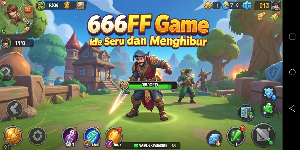 Screenshot menunjukkan gameplay santai dan menyenangkan dari 666FF.