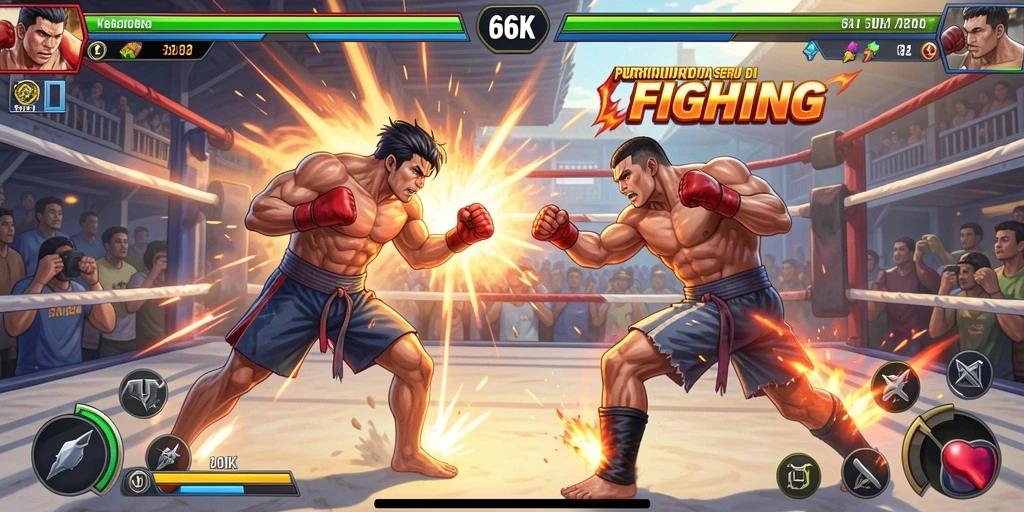 Gameplay menarik dari pertarungan seru di 66K.