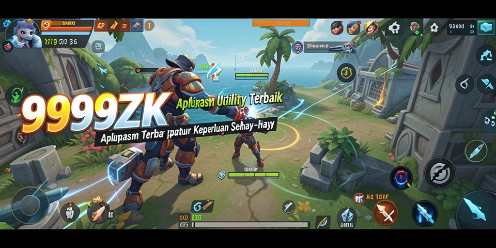 Tampilan utama aplikasi 999ZK dengan berbagai fitur Utility.