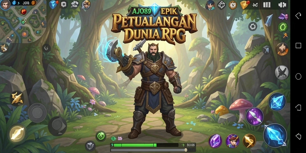 Tampilan gameplay menarik di AJO89 dengan karakter yang beraksi.