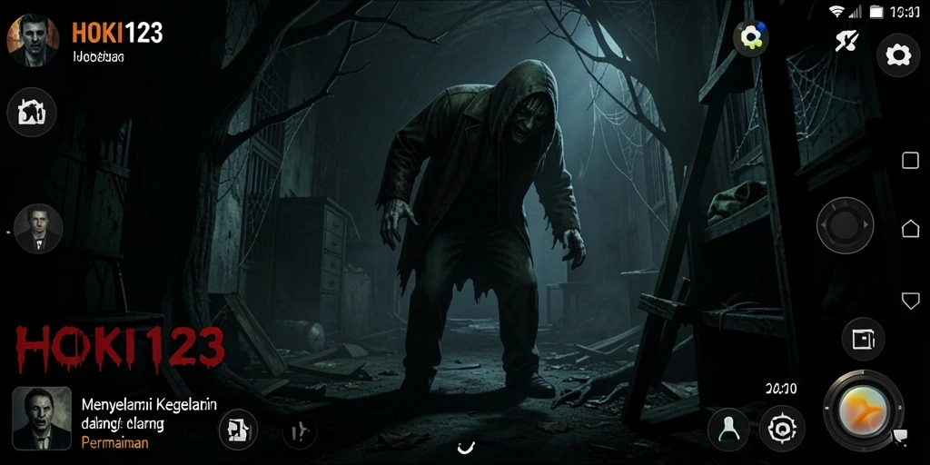 Gameplay HOKI123 yang menegangkan dengan suasana horror yang mencekam.