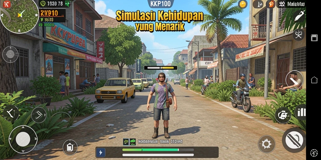 Tampilan gameplay KPK100 yang immersif dan realistis.
