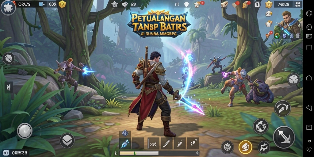 Tampilan gameplay mendebarkan dari ORA78 dengan pertarungan epik MMORPG.