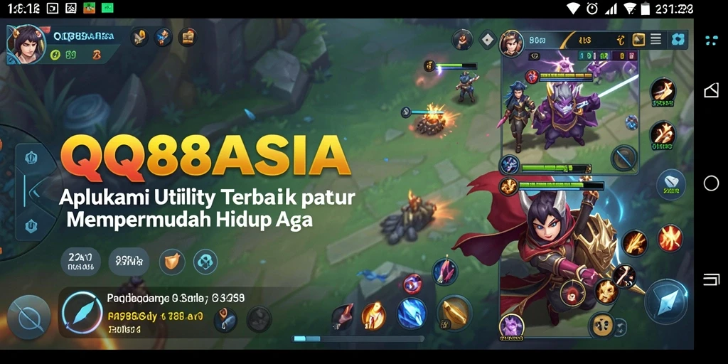 Tampilan screenshot aplikasi QQ88ASIA yang intuitif dan bermanfaat.