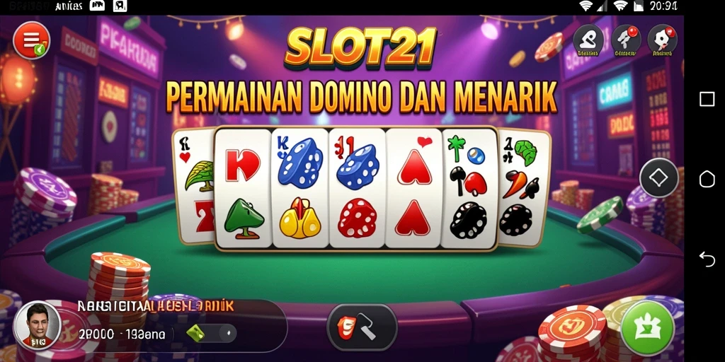 Tampilan gameplay SLOT21 yang mengasyikkan dalam permainan Domino.