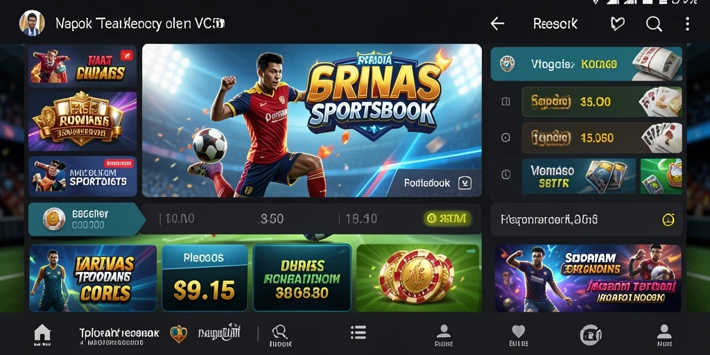 Tampilan gameplay Sportsbook VC5 yang menarik dan interaktif.