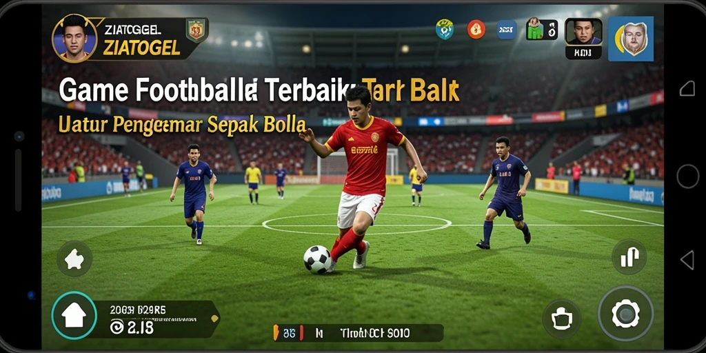 Tampilan gameplay ZIATOGEL yang menarik dengan strategi sepak bola.